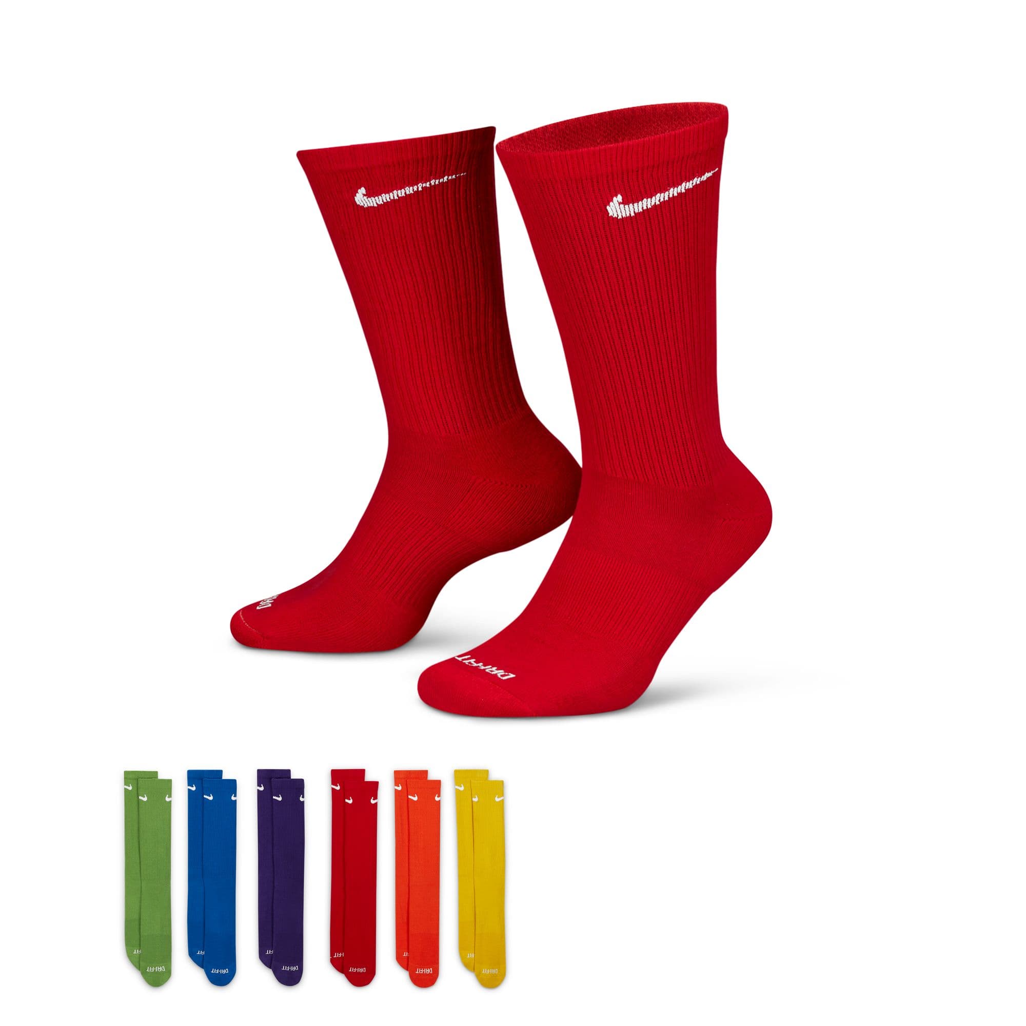 Nike Everyday Plus Cushion Crew Training Socks Nike Red S