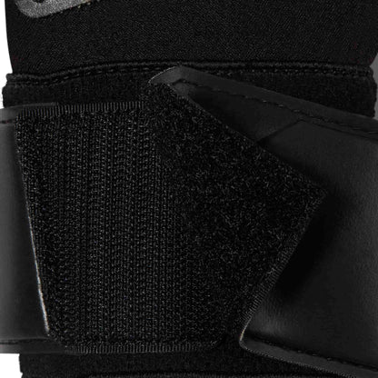 Nike Grip3 Soccer Gloves in black, red and beige with adjustable wrist strap.