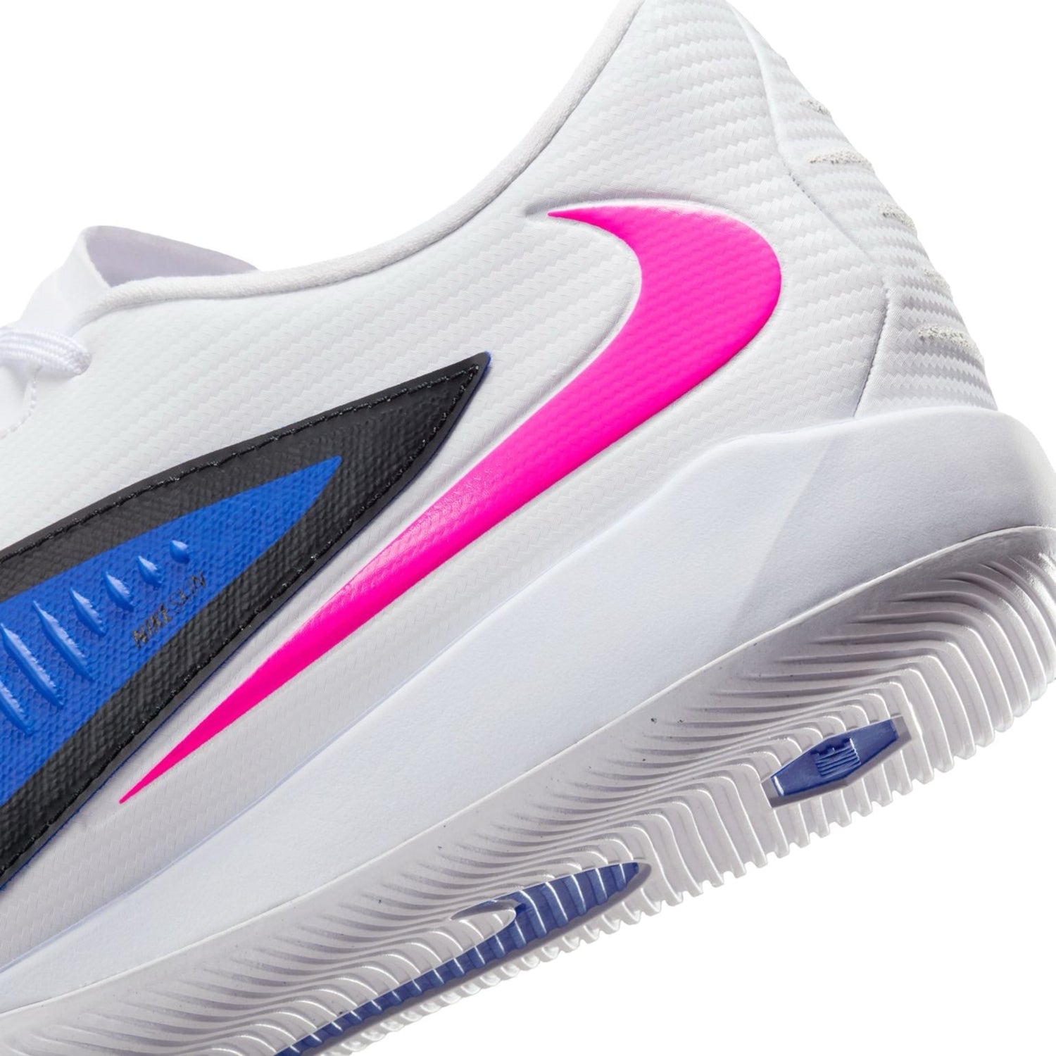 Close-up of NikeSkin mesh upper and natural toe box fit