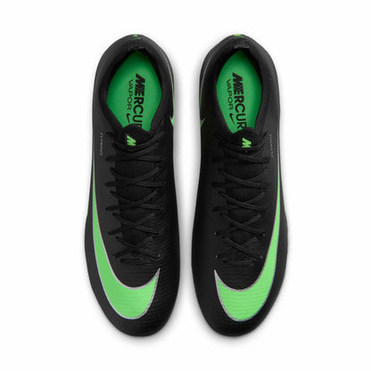 Nike Mercurial Vapor 17 Pro AG artificial-grass soccer cleats in black with green details