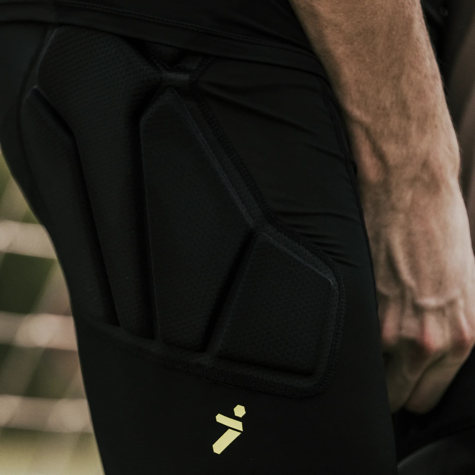 Storelli GK sliders Poron XRD tailbone protection detail