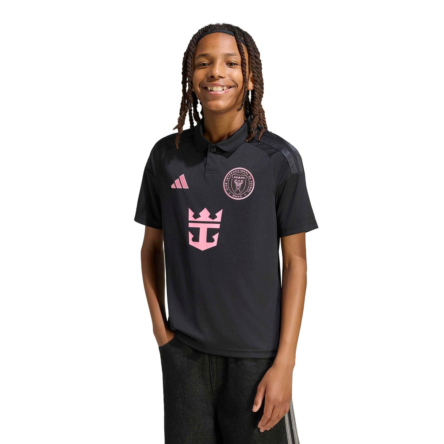 Inter Miami CF Away Messi Jersey Jr. Official Jerseys adidas Black YXS 