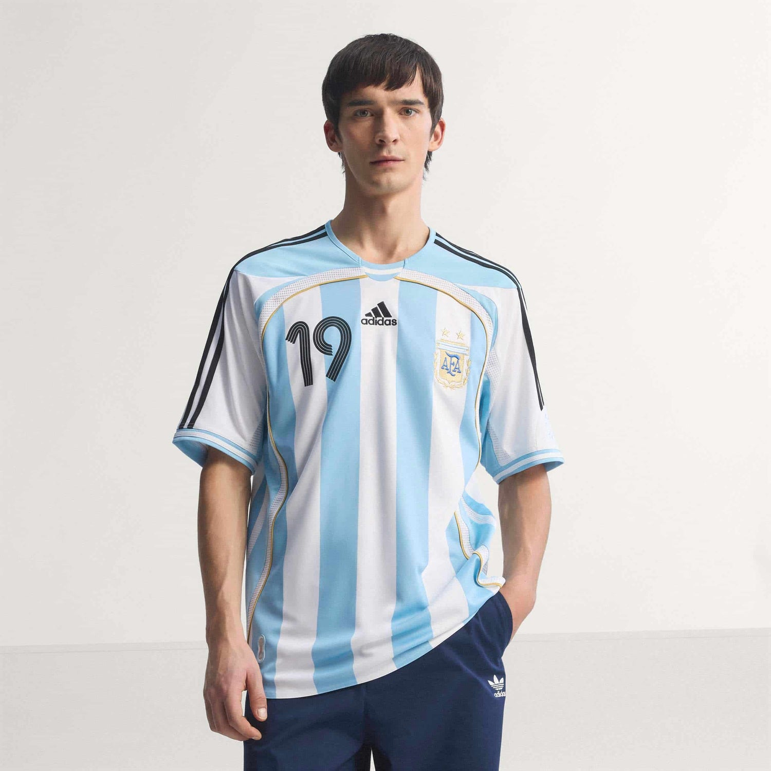 Argentina Home Jersey 2006 Messi Official Jerseys adidas White XS 