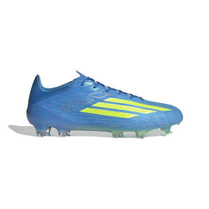 adidas F50 Elite FG blue yellow lateral angle soccer cleats