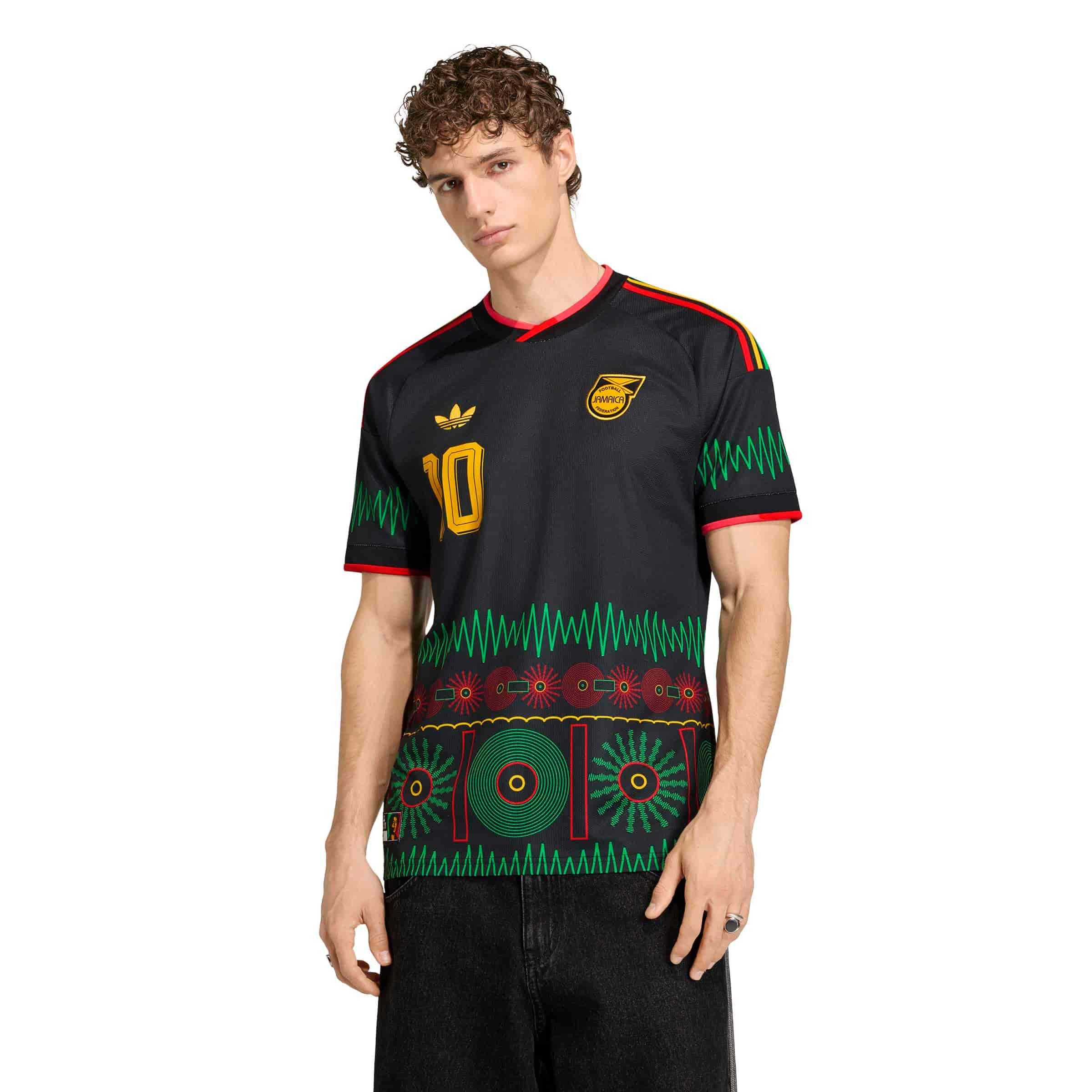 Jamaica 26 x Bob Marley Away Jersey Official Jerseys adidas Black XS 