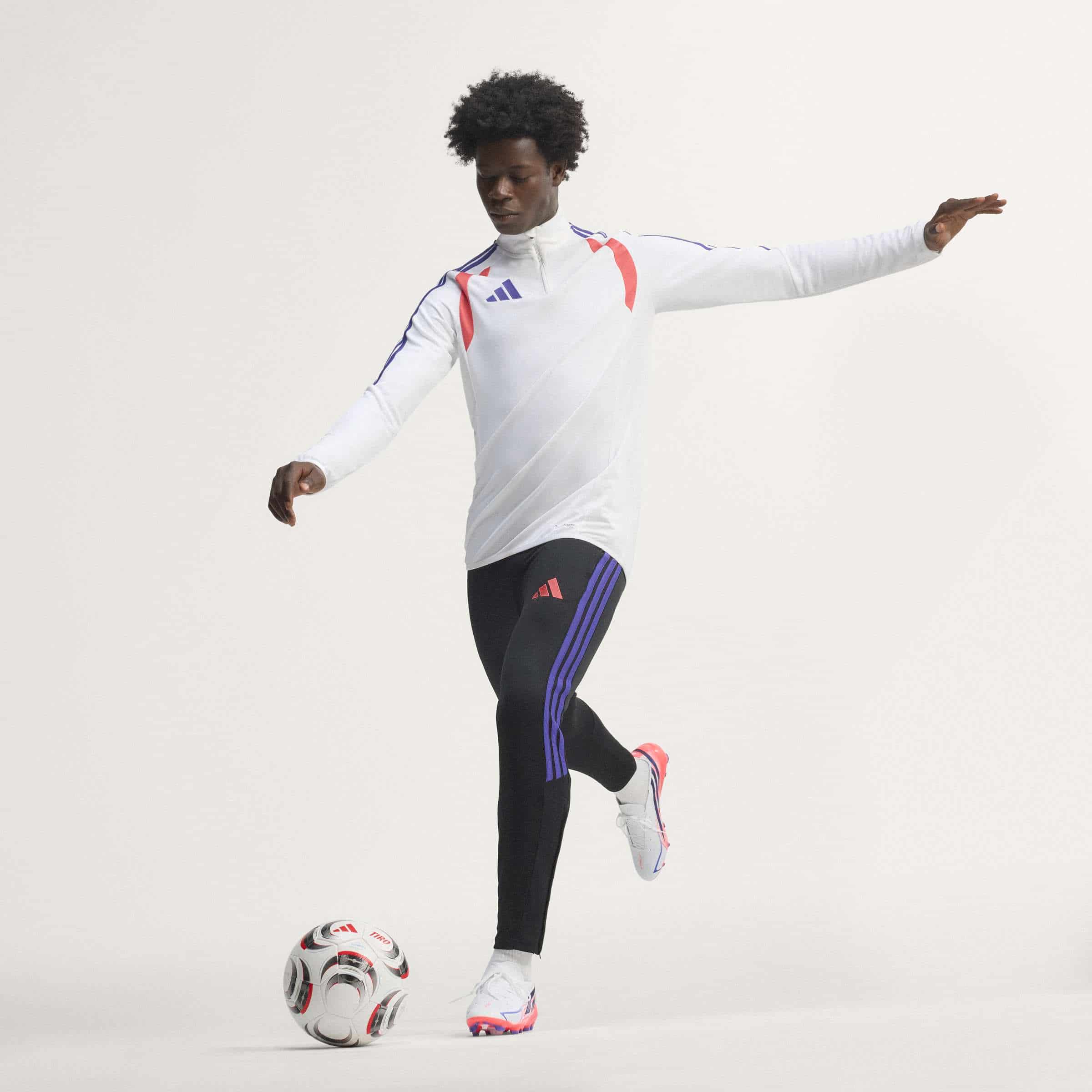 adidas F50 Hyperfast League FG soccer cleats in white, pink and navy with firm-ground outsole